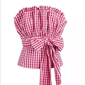NWOT NY&C Gingham Cupcake Top in XL